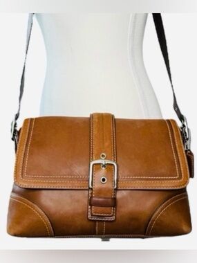Coach Vintage Hampton Brown Leather Crossbody /Shoulder Bag